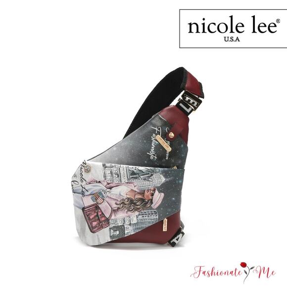 Nicole Lee USA Miranda Vegan Leather Adjustable Strap Slip Pocket Sling Backpack main image 8